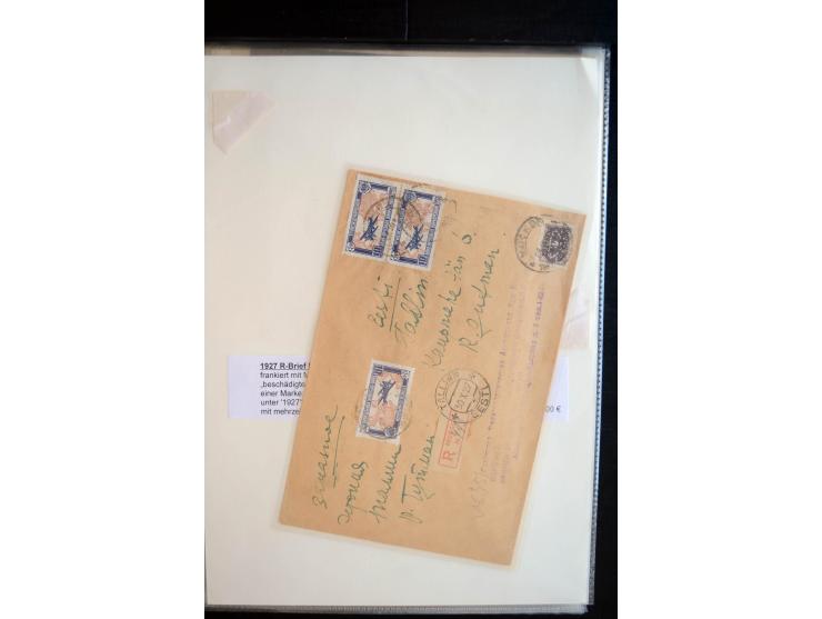 1927/78, interessante ungebraucht/postfrische und gestempelte Partie mit einigen Briefen, dabei kleinere Spezialsammlung sowi