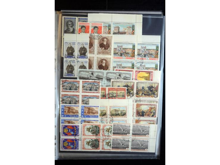 1937/60, meist postfrischer und gestempelter Bestand Viererblocks mit einigen besseren Ausgaben, dazu diverse gestempelte Bog