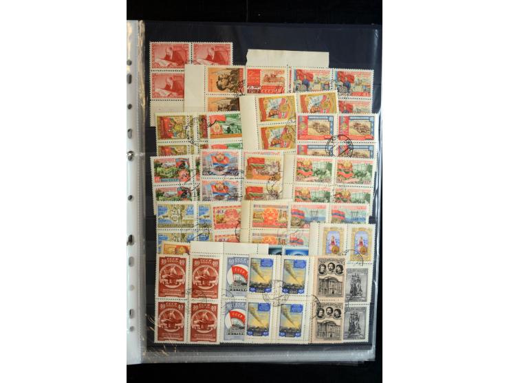 1937/60, meist postfrischer und gestempelter Bestand Viererblocks mit einigen besseren Ausgaben, dazu diverse gestempelte Bog