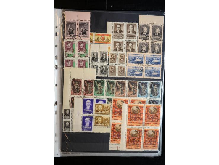1937/60, meist postfrischer und gestempelter Bestand Viererblocks mit einigen besseren Ausgaben, dazu diverse gestempelte Bog