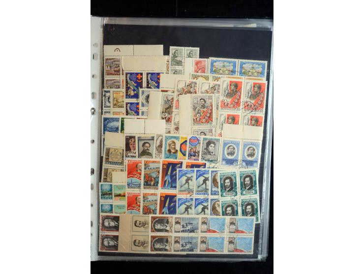 1937/60, meist postfrischer und gestempelter Bestand Viererblocks mit einigen besseren Ausgaben, dazu diverse gestempelte Bog