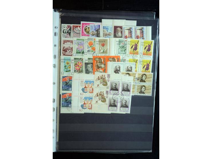 1937/60, meist postfrischer und gestempelter Bestand Viererblocks mit einigen besseren Ausgaben, dazu diverse gestempelte Bog