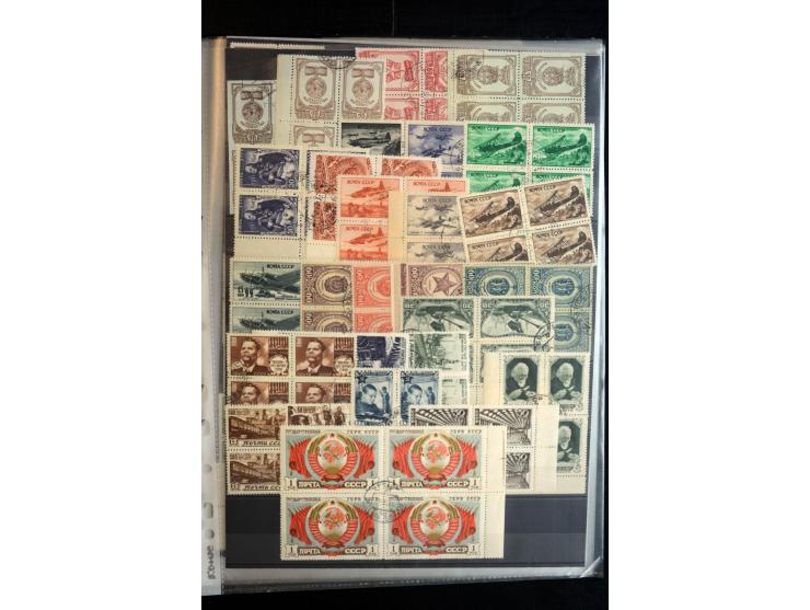 1937/60, meist postfrischer und gestempelter Bestand Viererblocks mit einigen besseren Ausgaben, dazu diverse gestempelte Bog