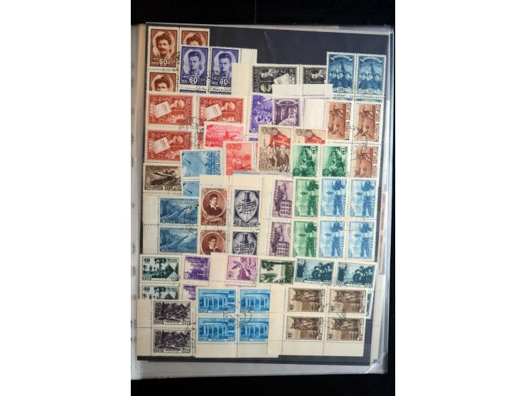 1937/60, meist postfrischer und gestempelter Bestand Viererblocks mit einigen besseren Ausgaben, dazu diverse gestempelte Bog