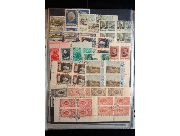 1937/60, meist postfrischer und gestempelter Bestand Viererblocks mit einigen besseren Ausgaben, dazu diverse gestempelte Bog