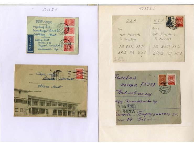 1948, Werktätige, schöne postfrische Spezialsammlungen mit einigen Briefen, dabei u.a. Mi.-Nr. 1333 und 35II postfrisch, Mi.-