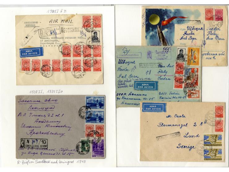 1948, Werktätige, schöne postfrische Spezialsammlungen mit einigen Briefen, dabei u.a. Mi.-Nr. 1333 und 35II postfrisch, Mi.-