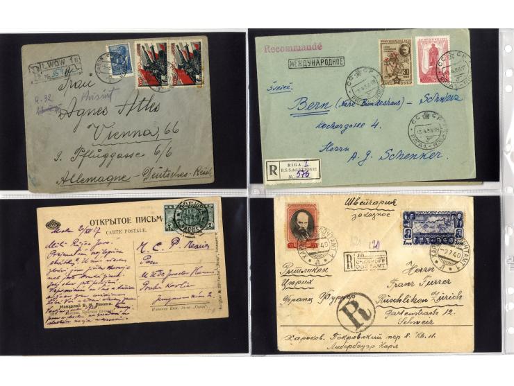 1924/60 (ca.), Partie Briefe und Karten, dabei Reco, Luftpost etc.
