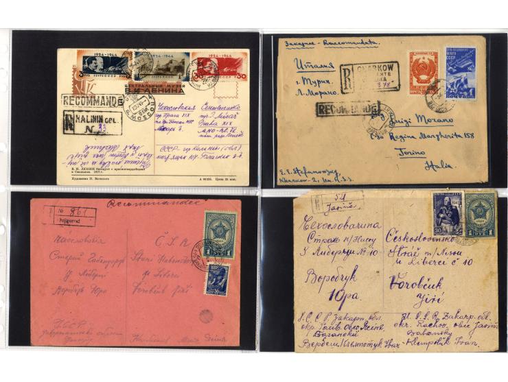 1924/60 (ca.), Partie Briefe und Karten, dabei Reco, Luftpost etc.