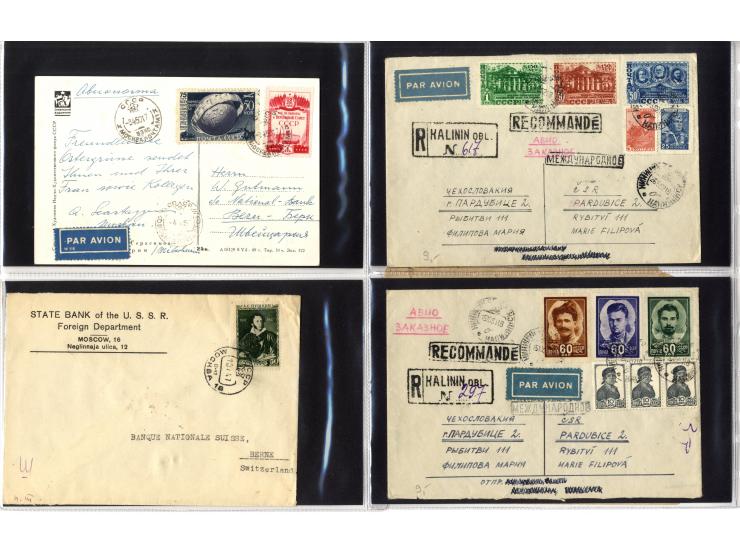 1924/60 (ca.), Partie Briefe und Karten, dabei Reco, Luftpost etc.