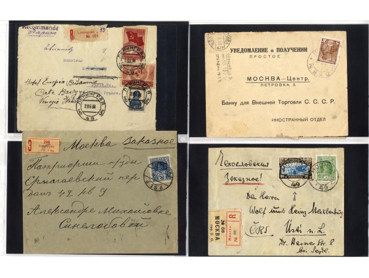 1924/60 (ca.), Partie Briefe und Karten, dabei Reco, Luftpost etc.