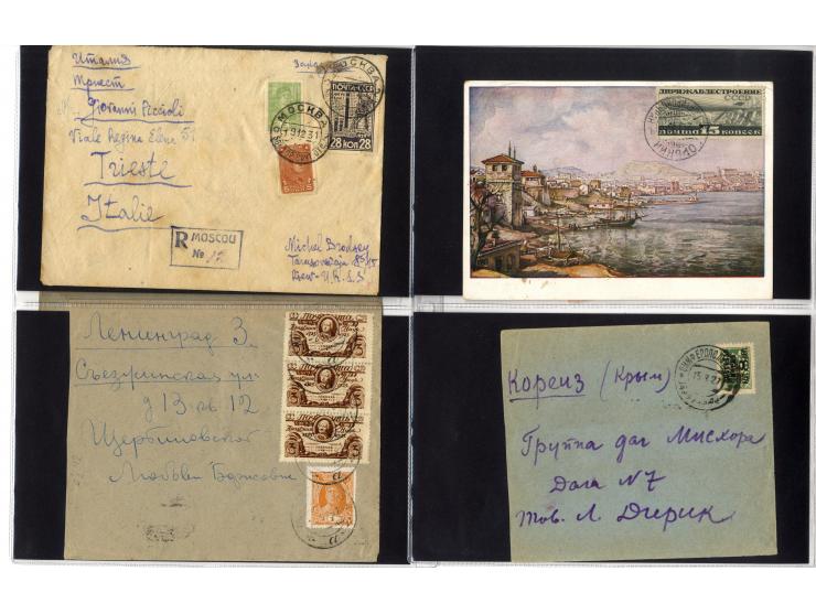 1924/60 (ca.), Partie Briefe und Karten, dabei Reco, Luftpost etc.