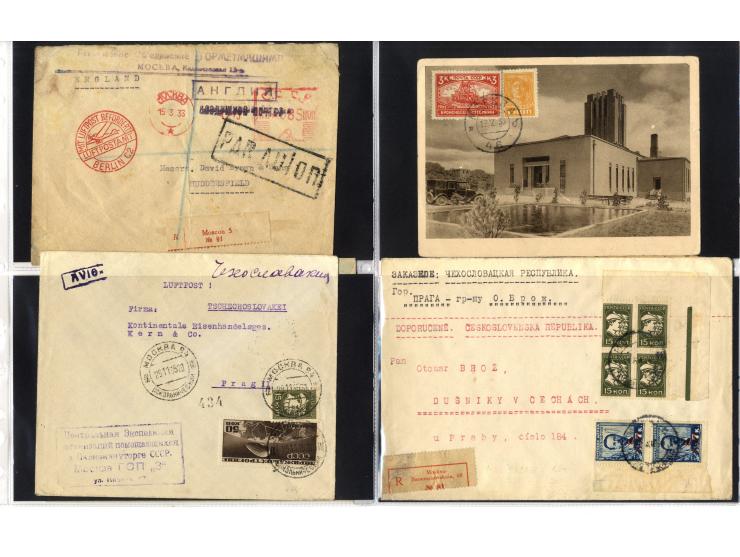 1924/60 (ca.), Partie Briefe und Karten, dabei Reco, Luftpost etc.
