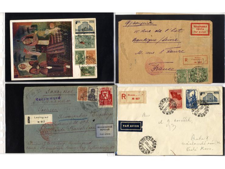 1924/60 (ca.), Partie Briefe und Karten, dabei Reco, Luftpost etc.