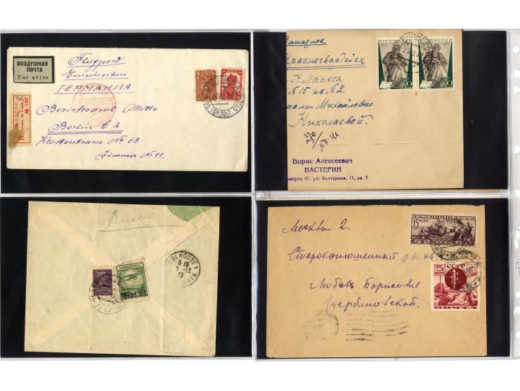 1924/60 (ca.), Partie Briefe und Karten, dabei Reco, Luftpost etc.