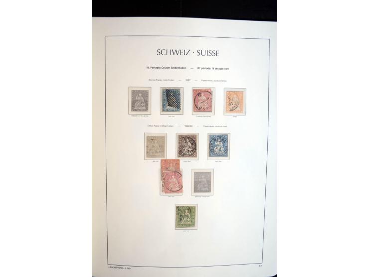 1843/2004, anfangs gestempelte, später auch ungebraucht/postfrische Sammlung mit vielen guten Werten beginnend mit Zürich Mi.