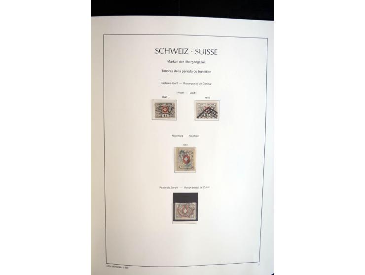 1843/2004, anfangs gestempelte, später auch ungebraucht/postfrische Sammlung mit vielen guten Werten beginnend mit Zürich Mi.