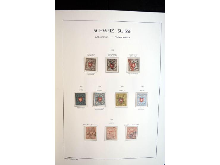 1843/2004, anfangs gestempelte, später auch ungebraucht/postfrische Sammlung mit vielen guten Werten beginnend mit Zürich Mi.