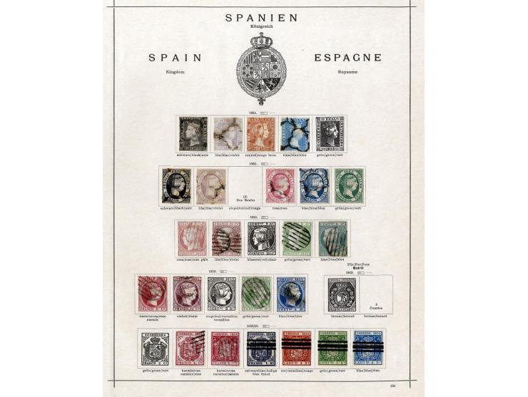 1850/1905 (ca.), ungebrauchte und gestempelte alte Sammlung mit schönem Teil Klassik sowie Cervantes kpl. ungebraucht
