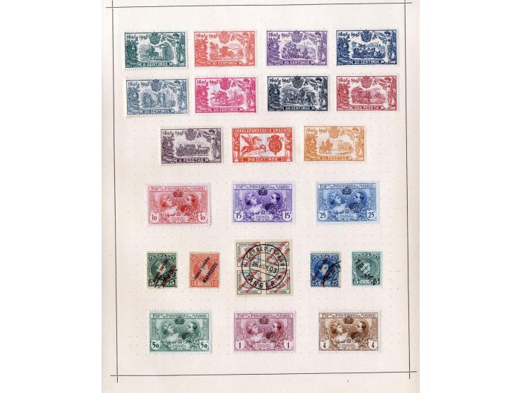 1850/1905 (ca.), ungebrauchte und gestempelte alte Sammlung mit schönem Teil Klassik sowie Cervantes kpl. ungebraucht