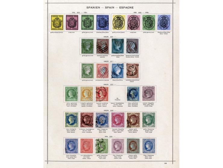 1850/1905 (ca.), ungebrauchte und gestempelte alte Sammlung mit schönem Teil Klassik sowie Cervantes kpl. ungebraucht