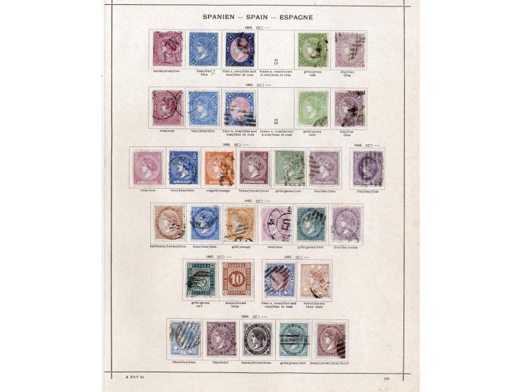 1850/1905 (ca.), ungebrauchte und gestempelte alte Sammlung mit schönem Teil Klassik sowie Cervantes kpl. ungebraucht
