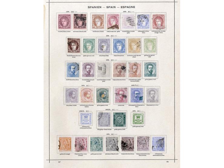 1850/1905 (ca.), ungebrauchte und gestempelte alte Sammlung mit schönem Teil Klassik sowie Cervantes kpl. ungebraucht