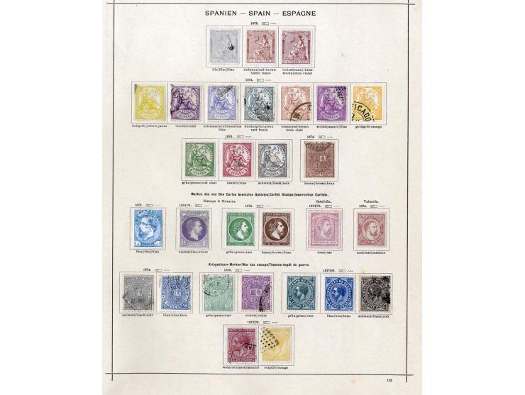 1850/1905 (ca.), ungebrauchte und gestempelte alte Sammlung mit schönem Teil Klassik sowie Cervantes kpl. ungebraucht