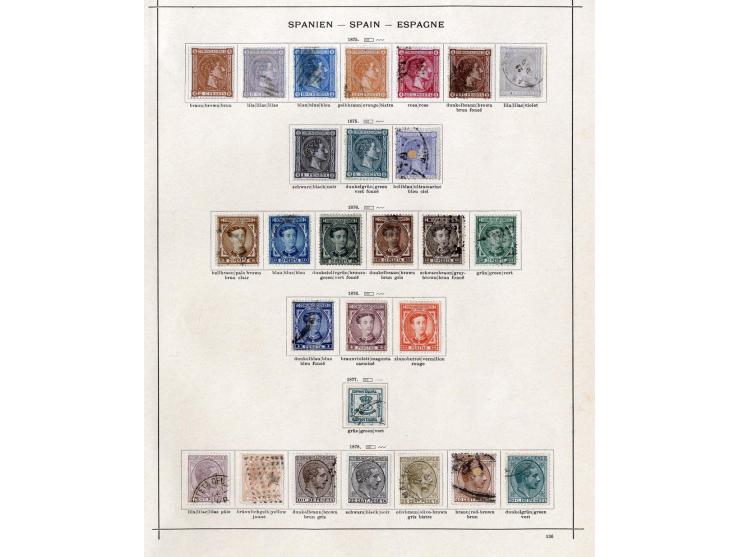 1850/1905 (ca.), ungebrauchte und gestempelte alte Sammlung mit schönem Teil Klassik sowie Cervantes kpl. ungebraucht