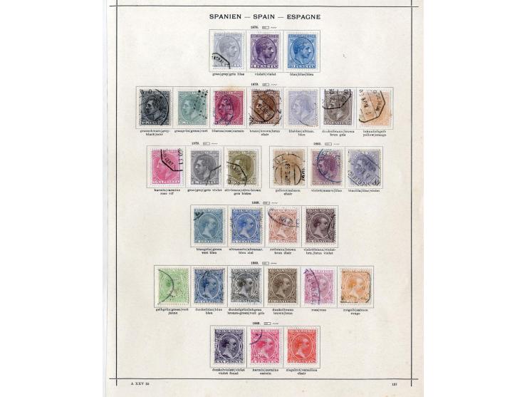 1850/1905 (ca.), ungebrauchte und gestempelte alte Sammlung mit schönem Teil Klassik sowie Cervantes kpl. ungebraucht