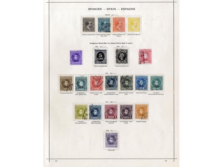1850/1905 (ca.), ungebrauchte und gestempelte alte Sammlung mit schönem Teil Klassik sowie Cervantes kpl. ungebraucht
