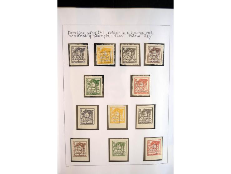 1937/38, Spezialsammlung "Requete" (Carlisten), ausstellungsmäßig aufgezogen mit viel zusätzlichem Material, dabei  Briefe, S