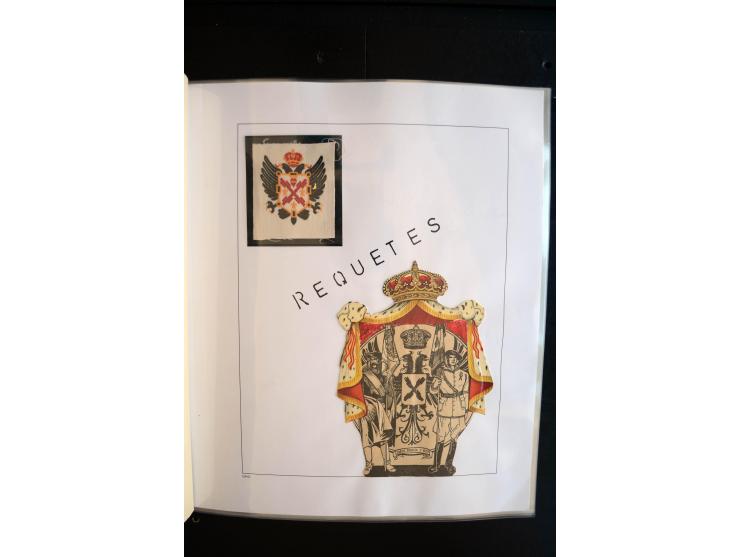 1937/38, Spezialsammlung "Requete" (Carlisten), ausstellungsmäßig aufgezogen mit viel zusätzlichem Material, dabei  Briefe, S