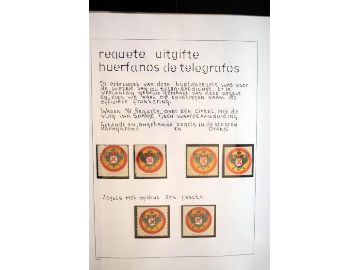 1937/38, Spezialsammlung "Requete" (Carlisten), ausstellungsmäßig aufgezogen mit viel zusätzlichem Material, dabei  Briefe, S