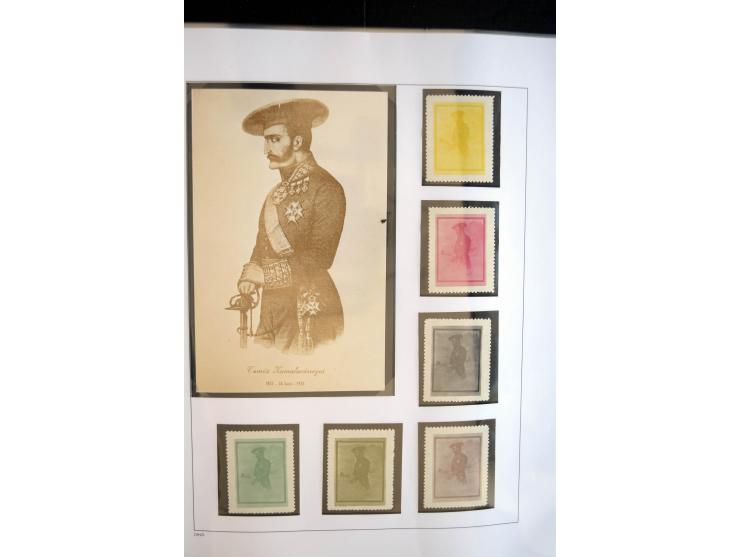 1937/38, Spezialsammlung "Requete" (Carlisten), ausstellungsmäßig aufgezogen mit viel zusätzlichem Material, dabei  Briefe, S