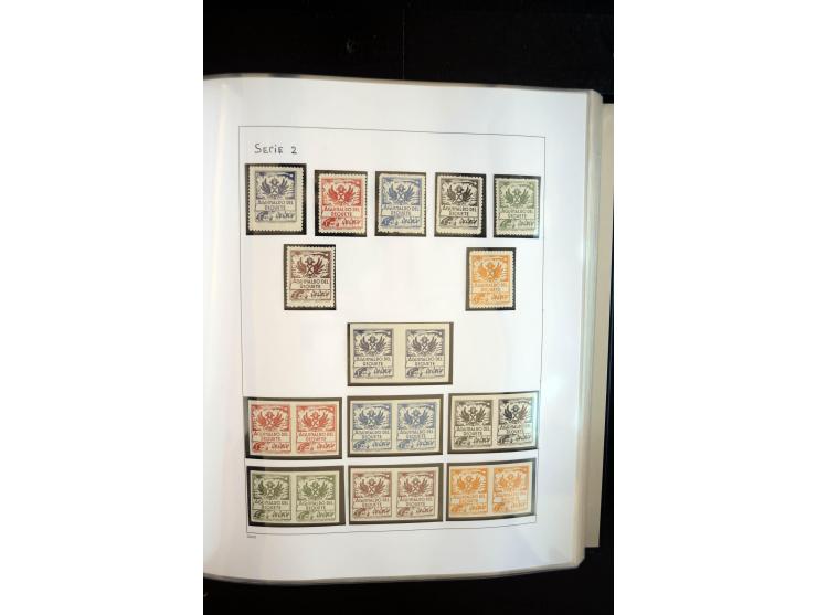 1937/38, Spezialsammlung "Requete" (Carlisten), ausstellungsmäßig aufgezogen mit viel zusätzlichem Material, dabei  Briefe, S