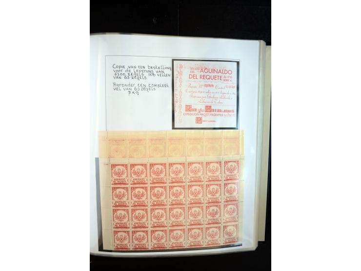 1937/38, Spezialsammlung "Requete" (Carlisten), ausstellungsmäßig aufgezogen mit viel zusätzlichem Material, dabei  Briefe, S