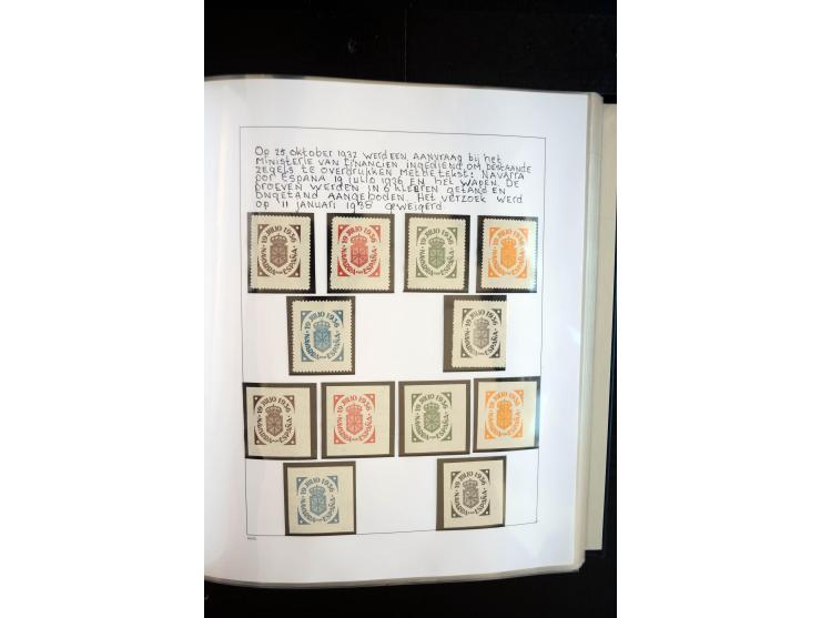 1937/38, Spezialsammlung "Requete" (Carlisten), ausstellungsmäßig aufgezogen mit viel zusätzlichem Material, dabei  Briefe, S