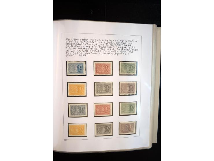 1937/38, Spezialsammlung "Requete" (Carlisten), ausstellungsmäßig aufgezogen mit viel zusätzlichem Material, dabei  Briefe, S