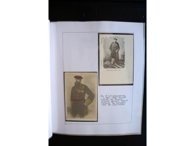 1937/38, Spezialsammlung "Requete" (Carlisten), ausstellungsmäßig aufgezogen mit viel zusätzlichem Material, dabei  Briefe, S