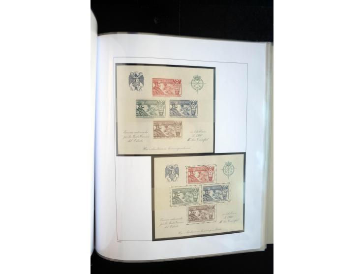 1937/38, Spezialsammlung "Requete" (Carlisten), ausstellungsmäßig aufgezogen mit viel zusätzlichem Material, dabei  Briefe, S