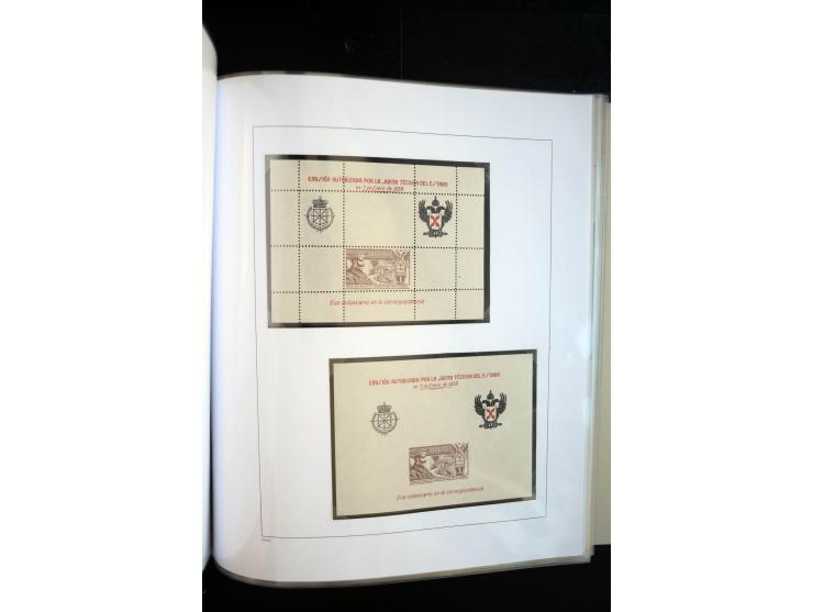 1937/38, Spezialsammlung "Requete" (Carlisten), ausstellungsmäßig aufgezogen mit viel zusätzlichem Material, dabei  Briefe, S