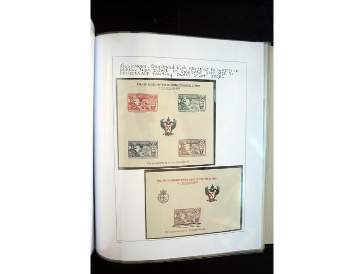 1937/38, Spezialsammlung "Requete" (Carlisten), ausstellungsmäßig aufgezogen mit viel zusätzlichem Material, dabei  Briefe, S