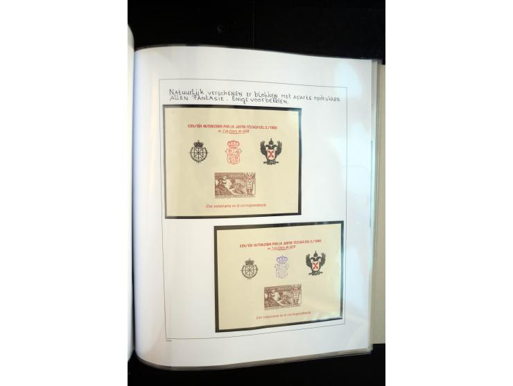 1937/38, Spezialsammlung "Requete" (Carlisten), ausstellungsmäßig aufgezogen mit viel zusätzlichem Material, dabei  Briefe, S