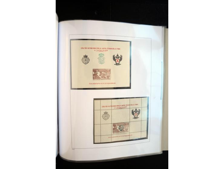 1937/38, Spezialsammlung "Requete" (Carlisten), ausstellungsmäßig aufgezogen mit viel zusätzlichem Material, dabei  Briefe, S
