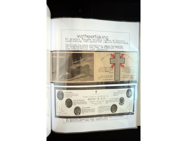 1937/38, Spezialsammlung "Requete" (Carlisten), ausstellungsmäßig aufgezogen mit viel zusätzlichem Material, dabei  Briefe, S