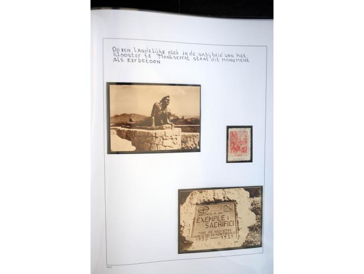 1937/38, Spezialsammlung "Requete" (Carlisten), ausstellungsmäßig aufgezogen mit viel zusätzlichem Material, dabei  Briefe, S