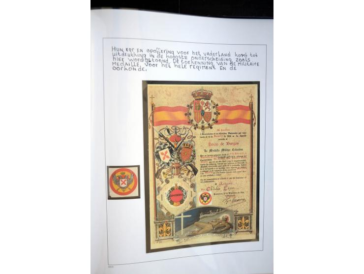 1937/38, Spezialsammlung "Requete" (Carlisten), ausstellungsmäßig aufgezogen mit viel zusätzlichem Material, dabei  Briefe, S