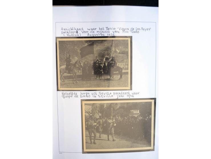 1937/38, Spezialsammlung "Requete" (Carlisten), ausstellungsmäßig aufgezogen mit viel zusätzlichem Material, dabei  Briefe, S