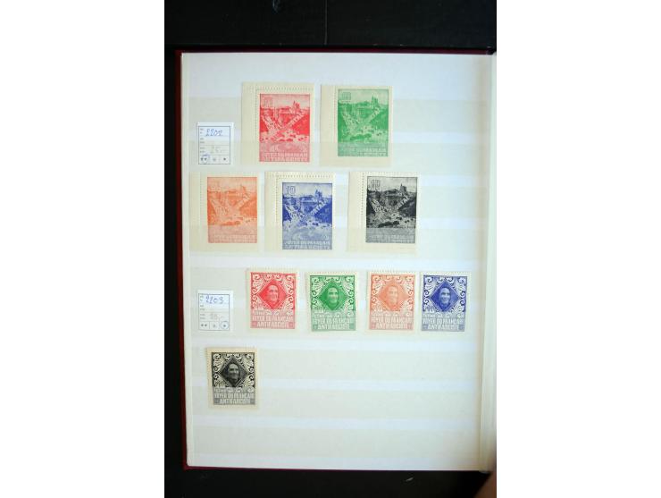 Foyer du francais antifachiste, Sammlung Vignetten, oft in Kleinbogen oder Blocks, insgesamt ca. 200 Stück